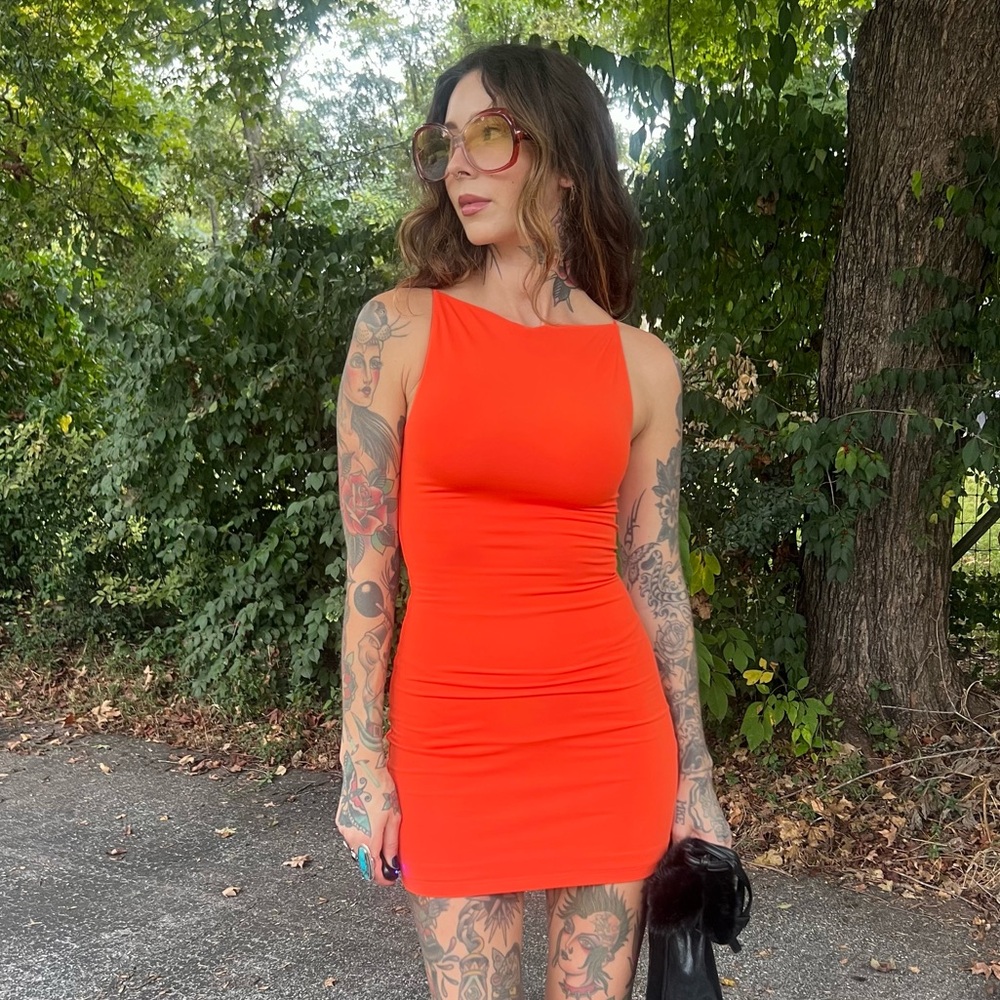 Aritzia Orange Dress